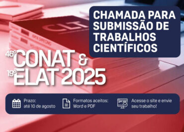 O 46º CONAT está recebendo artigos científicos para compor os debates e publicações do congresso.