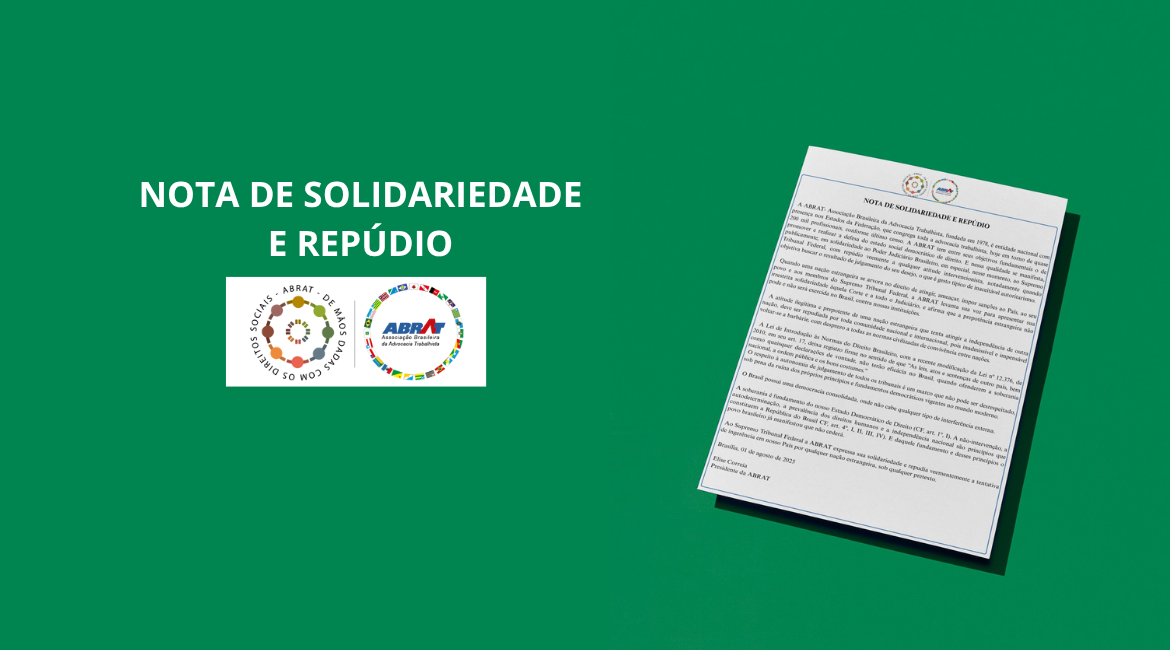 Nota de solidariedade ao STF e repúdio a tentativa de ingerência em nosso País por qualquer nação estrangeira, sob qualquer pretexto